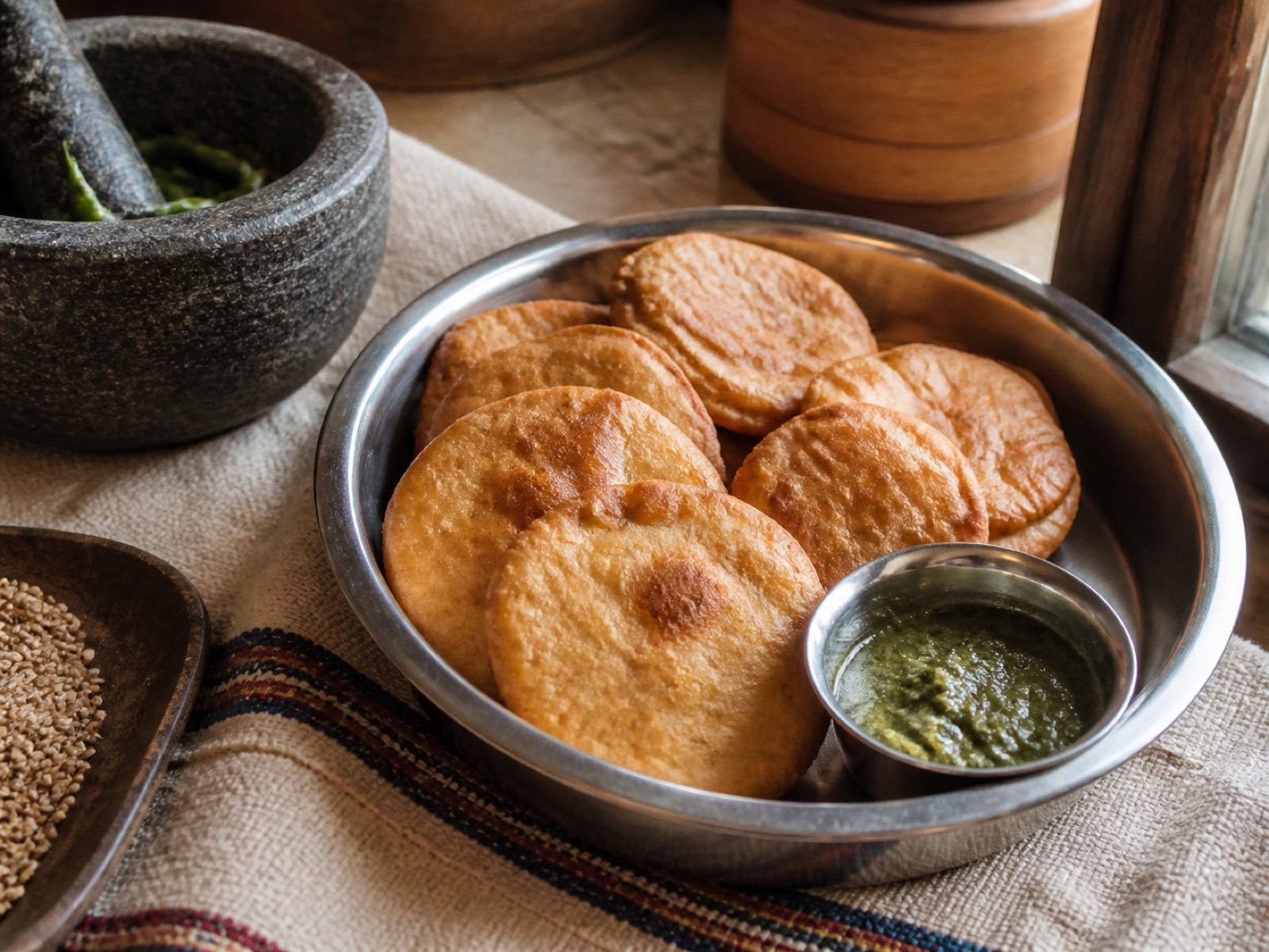 A bowl of traditional fried Bobaru from Kullu district