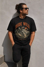 Vintage MTB Graphic Tee |Ride Wild Mountain Bike T-Shirt | Unisex Outdoor Rider Tee