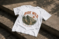 Vintage MTB Graphic Tee |Ride Wild Mountain Bike T-Shirt | Unisex Outdoor Rider Tee