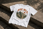 Vintage MTB Graphic Tee |Ride Wild Mountain Bike T-Shirt | Unisex Outdoor Rider Tee