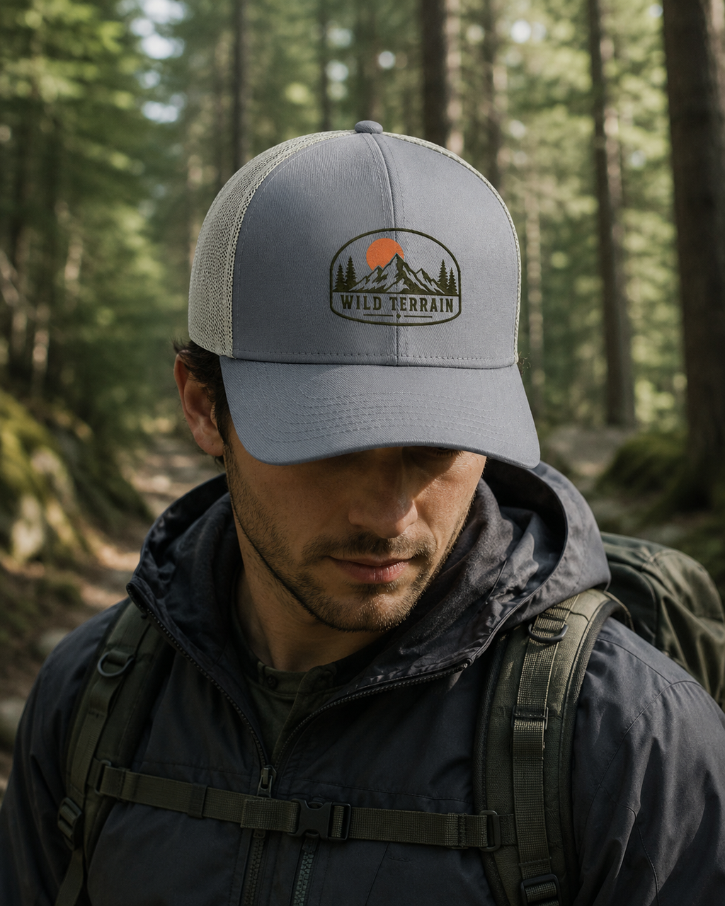 Vintage Mountain Trucker Cap  | Hiking Trekking and Outdoor Cap