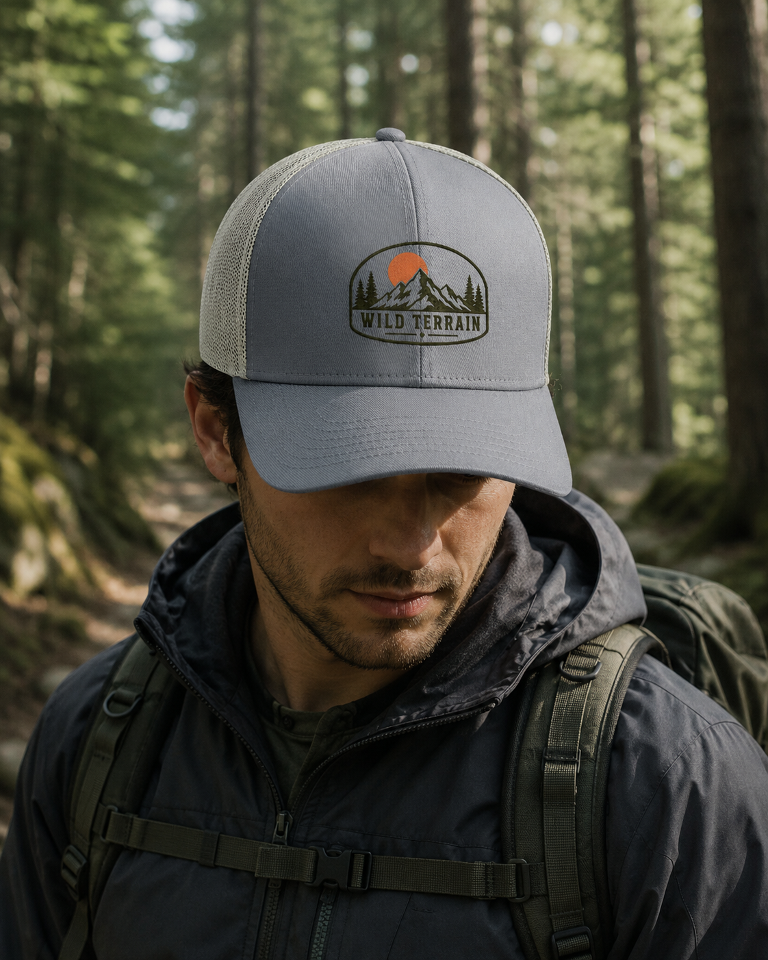 Vintage Mountain Trucker Cap  | Hiking Trekking and Outdoor Cap