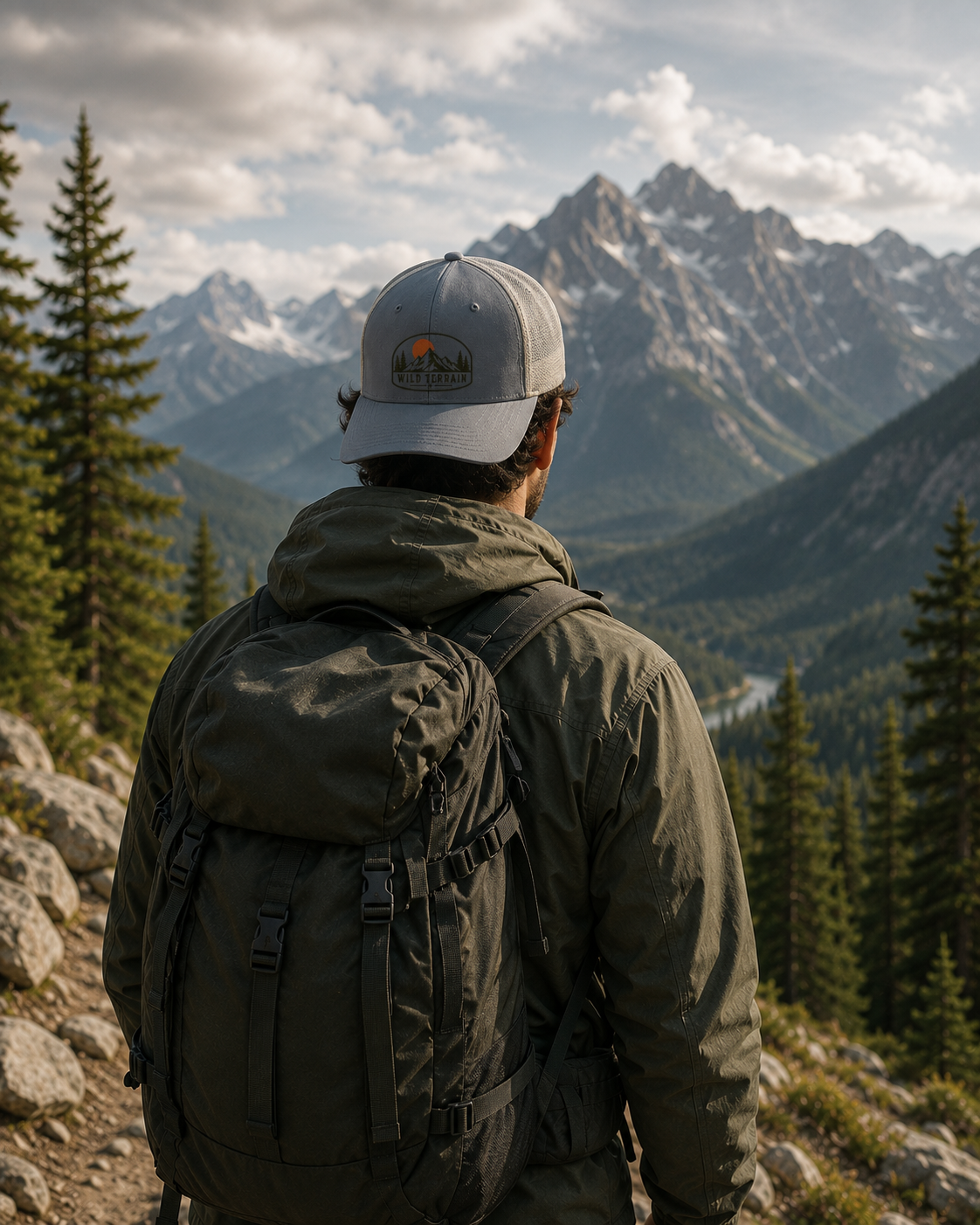 Vintage Mountain Trucker Cap  | Hiking Trekking and Outdoor Cap