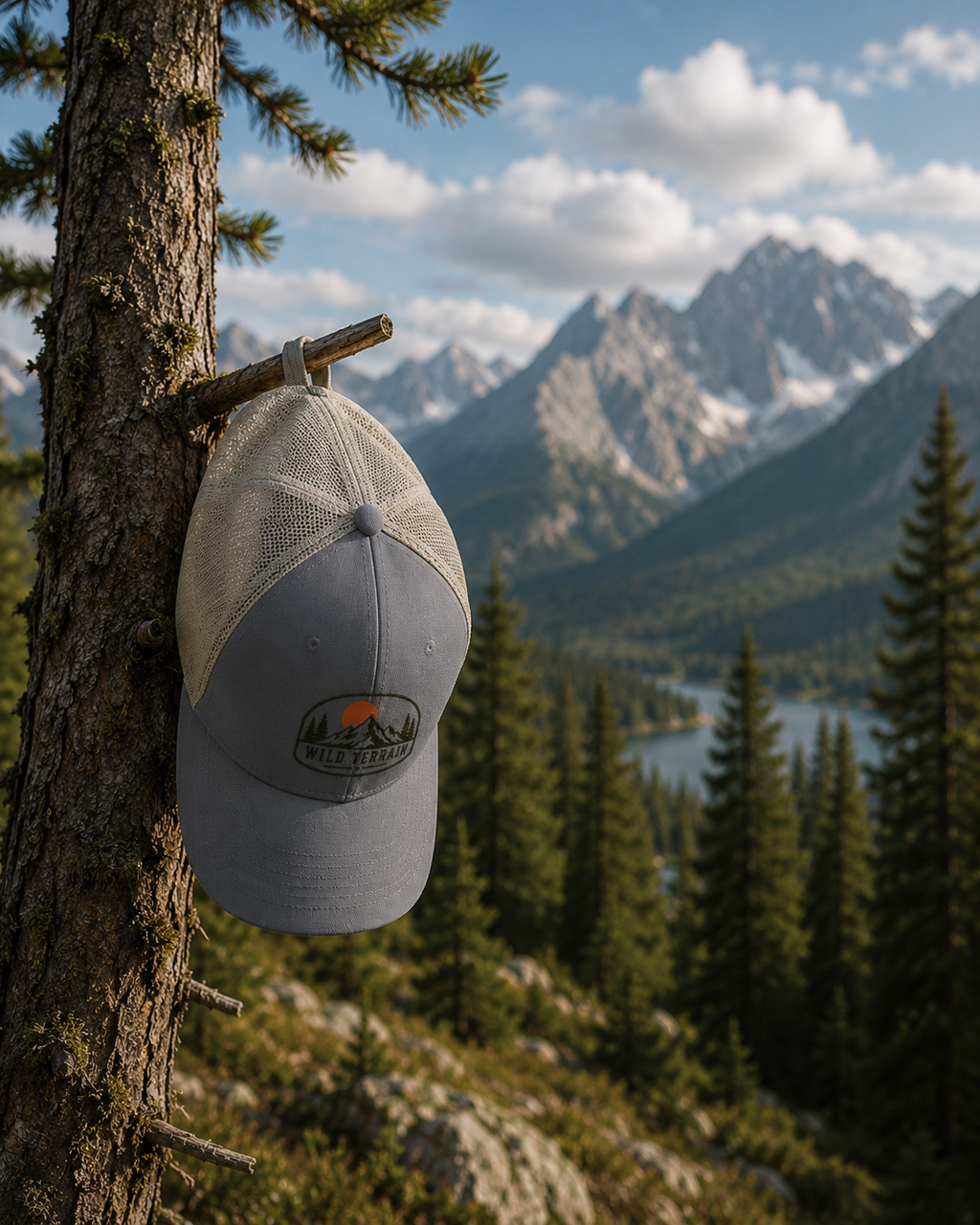 Vintage Mountain Trucker Cap  | Hiking Trekking and Outdoor Cap