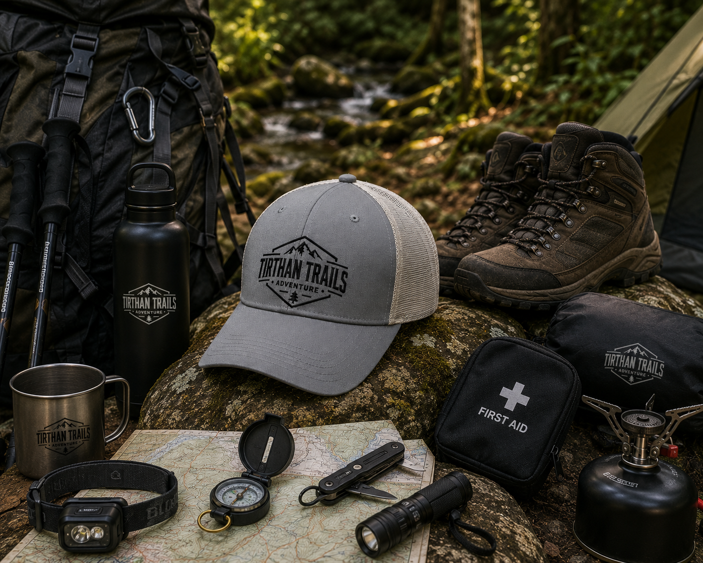 Trucker Cap | Tirthan Trails Adventure Cap | Hiking Trekking and Outdoors