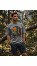 Hiking and Trekking vintage graphic oversized T-Shirt | Motivational Hiking & Rock Climbing Graphic Tee