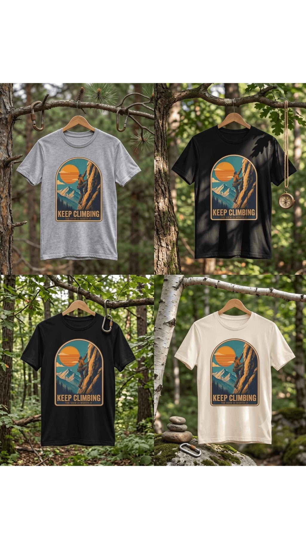 Hiking and Trekking vintage graphic oversized T-Shirt | Motivational Hiking & Rock Climbing Graphic Tee