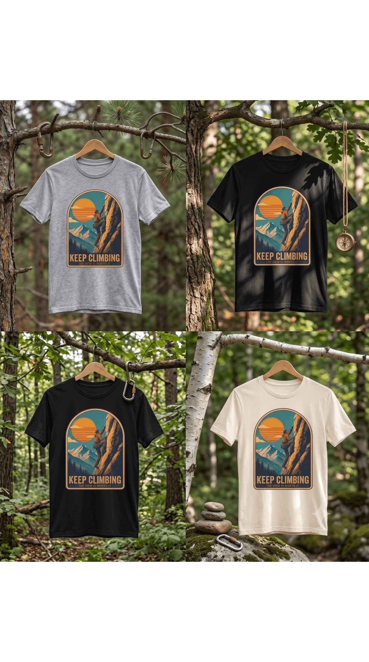 Hiking and Trekking vintage graphic oversized T-Shirt | Motivational Hiking & Rock Climbing Graphic Tee