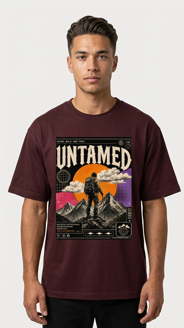 Oversized Classic T shirt | Untamed Y2K Retro Graphic Tees