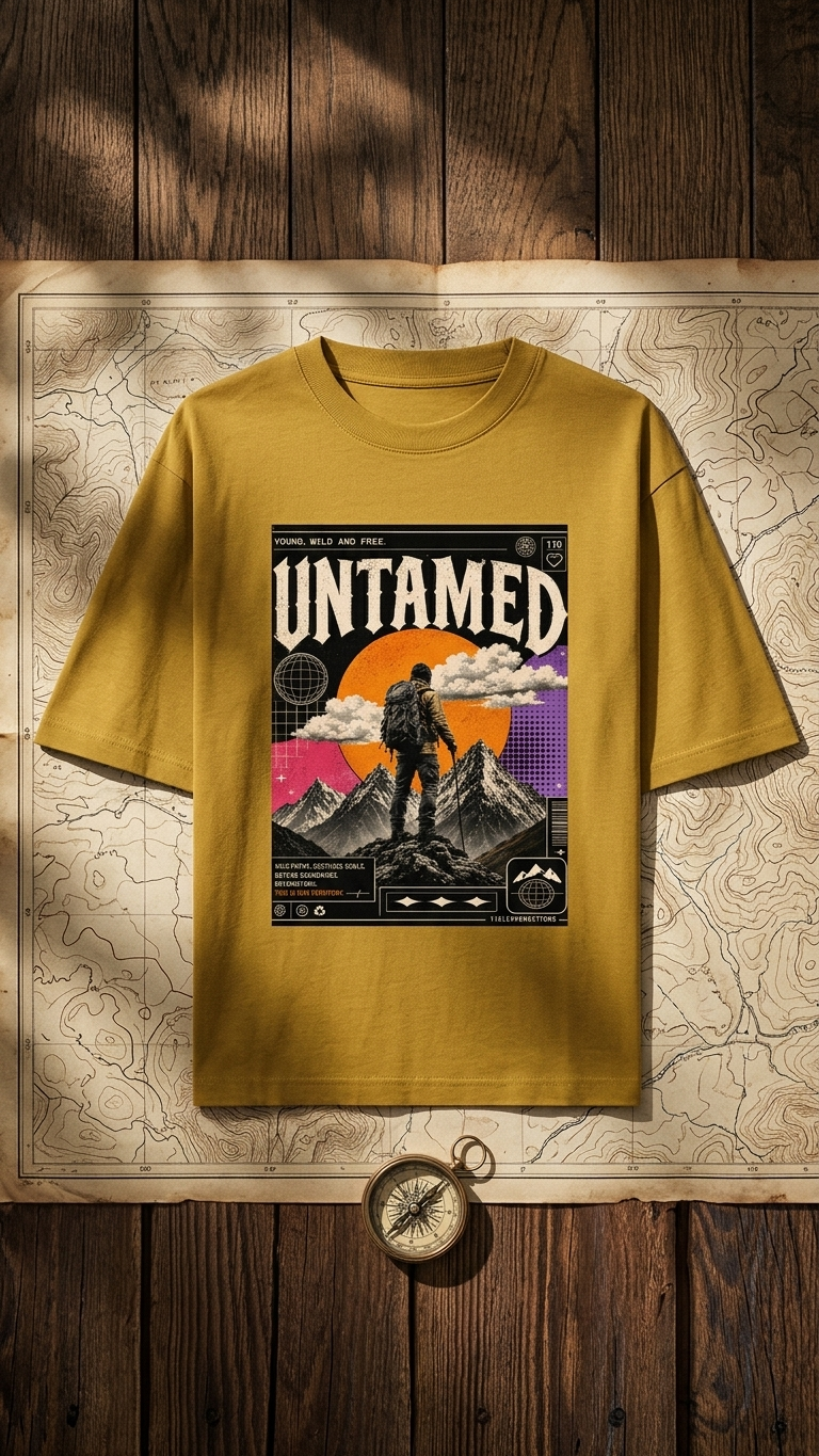 Oversized Classic T shirt | Untamed Y2K Retro Graphic Tees