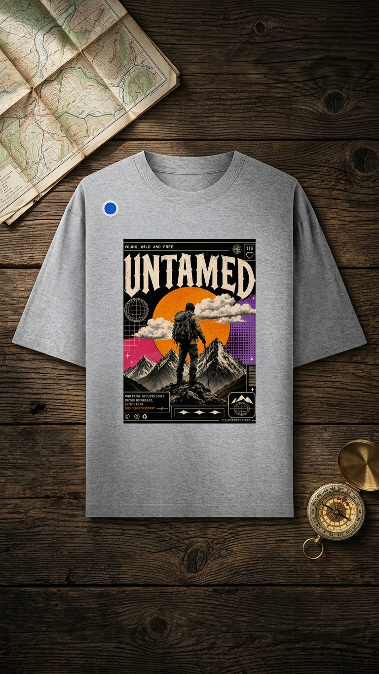 Oversized Classic T shirt | Untamed Y2K Retro Graphic Tees