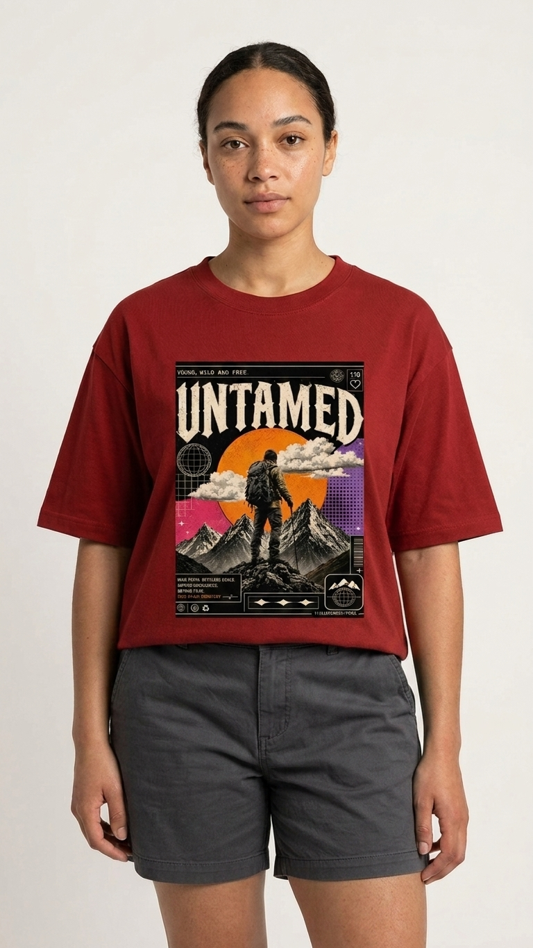 Oversized Classic T shirt | Untamed Y2K Retro Graphic Tees