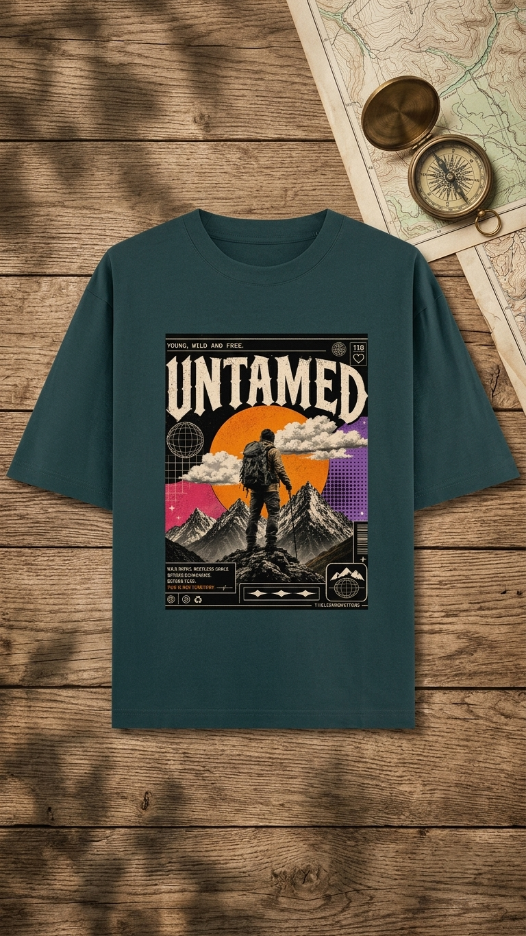 Oversized Classic T shirt | Untamed Y2K Retro Graphic Tees