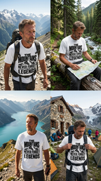The Mountains Never Forget Their Legends – Vintage Mountain Graphic T-Shirt