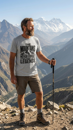The Mountains Never Forget Their Legends – Vintage Mountain Graphic T-Shirt