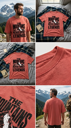 The Mountains Never Forget Their Legends – Vintage Mountain Graphic T-Shirt